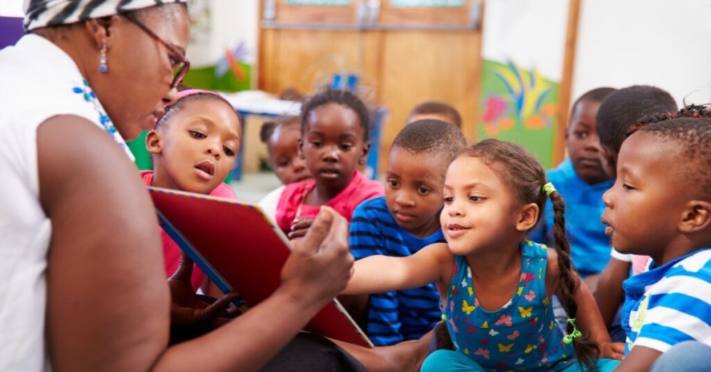 children learning in classroom