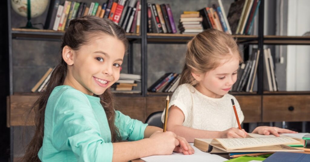 children learning in classroom