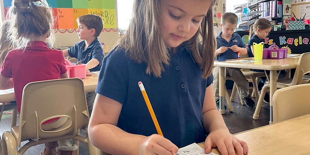 girl writing