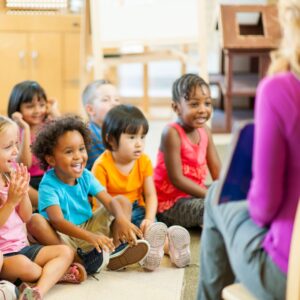 kids listening to teacher