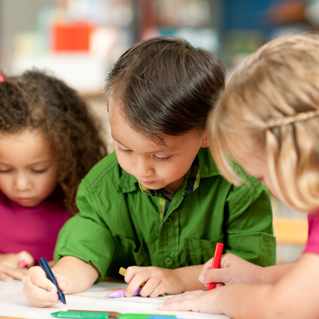kids learning in class