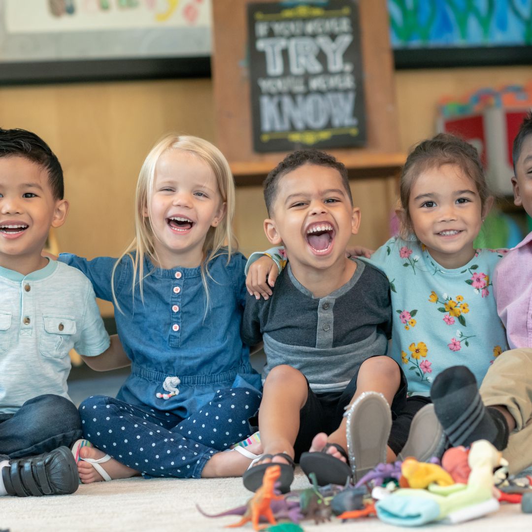 preschoolers in class