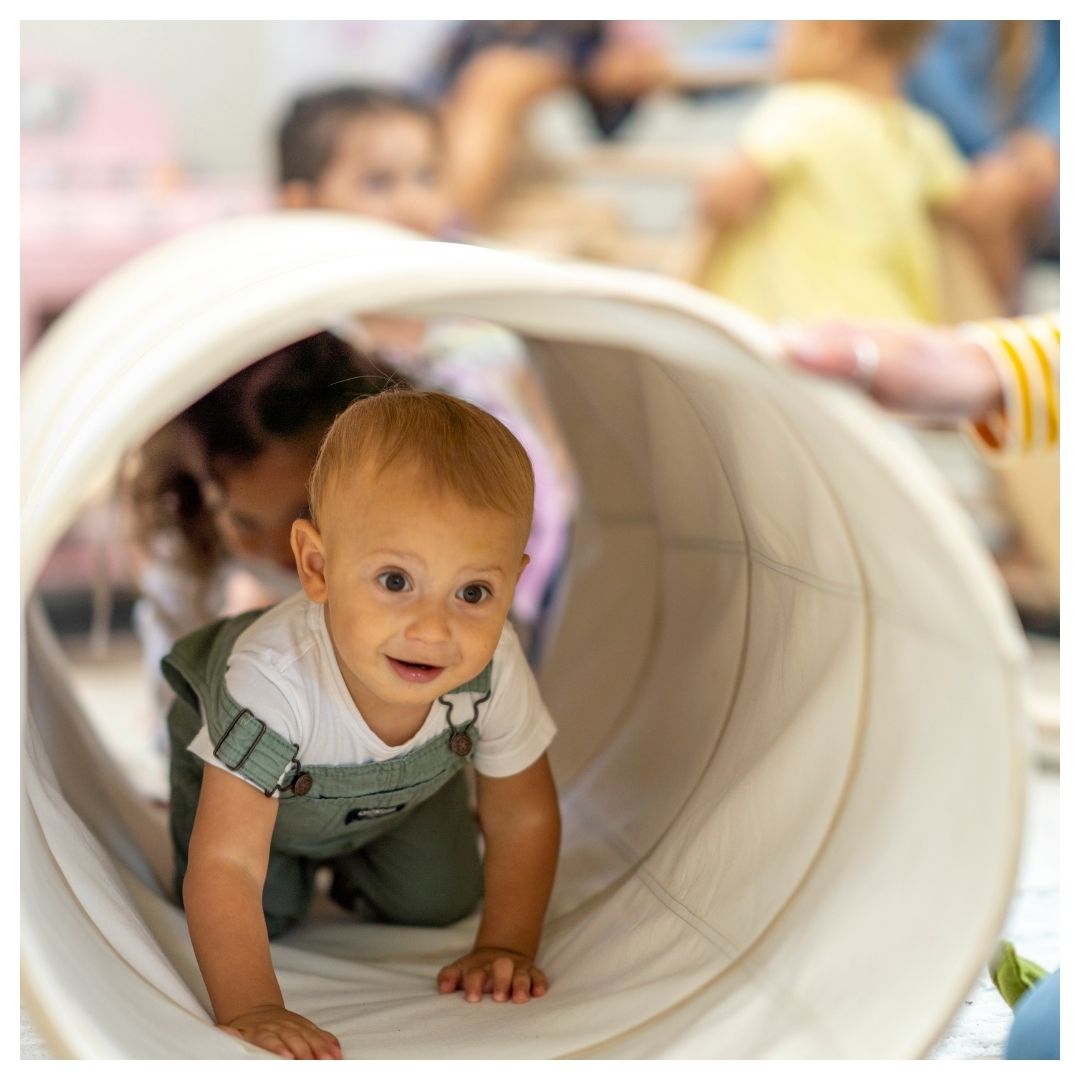 child playing at daycare