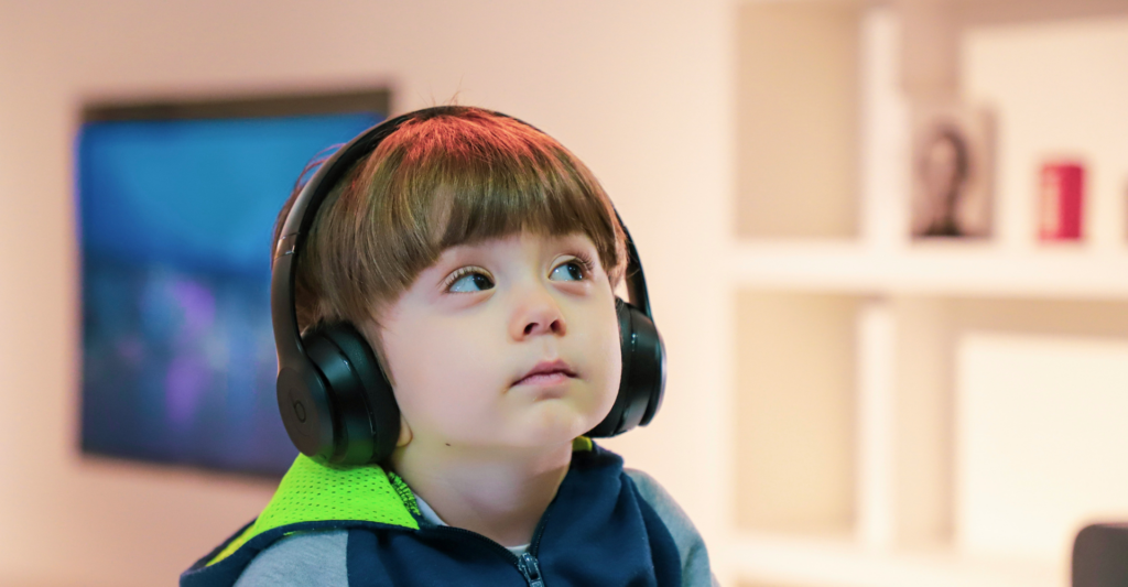 listening with headset