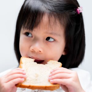 Girl eating a sandwich