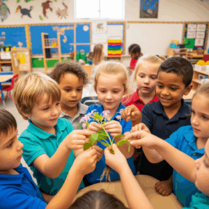 kids learning about plants